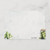 Pickle Jar Basic Blank Recept Kaart (Achterkant)