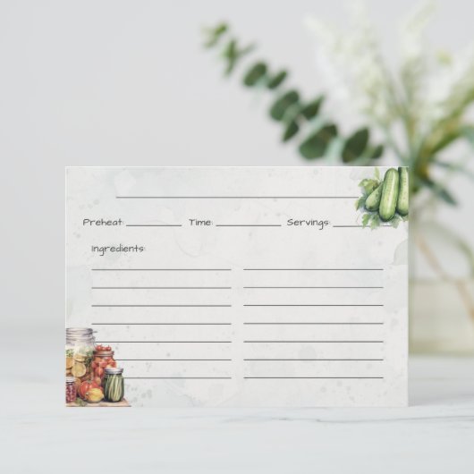 Pickle Jar Basic Recept Kaart (Staand voorkant)
