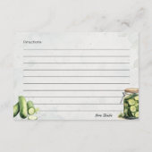 Pickle Jar Basic Recept Kaart (Achterkant)