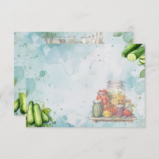 Pickle Jar Blank Recept Kaart (Voorkant / Achterkant)