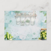 Pickle Jar Blank Recept Kaart (Achterkant)