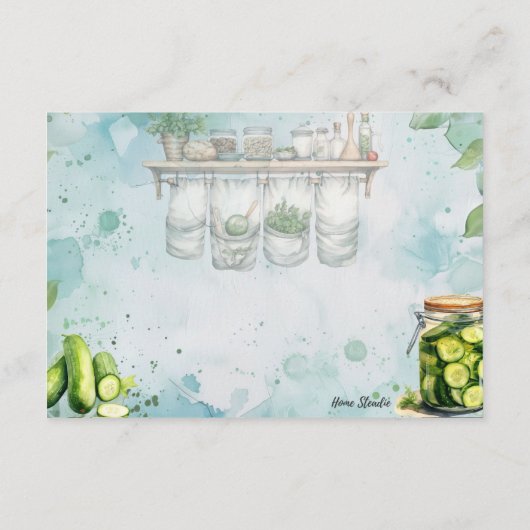 Pickle Jar Blank Recept Kaart (Achterkant)