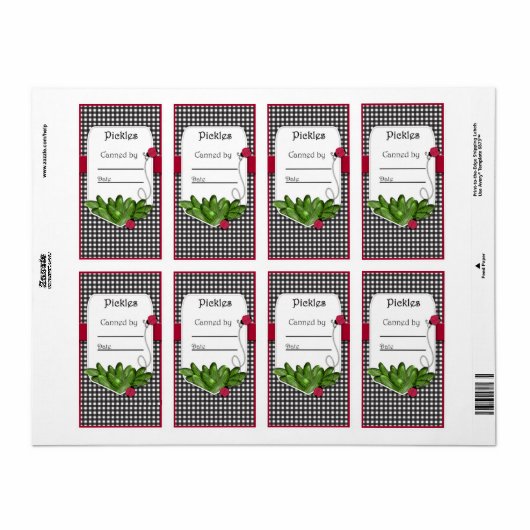 Pickle Jar Lable Etiket (Full Sheet)