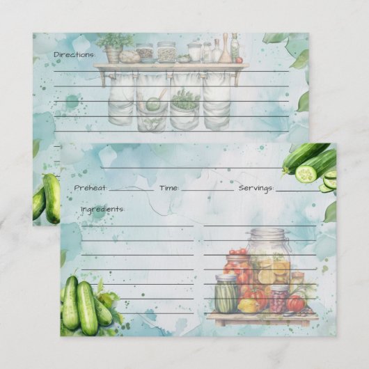 Pickle Jar Recept Kaart (Voorkant / Achterkant)