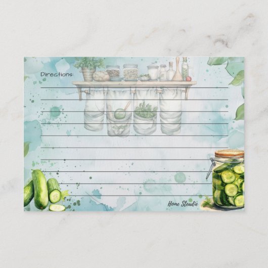 Pickle Jar Recept Kaart (Achterkant)
