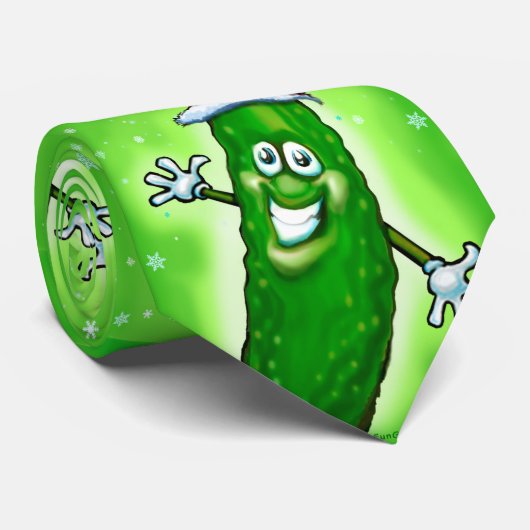 Pickle Kerstmis Stropdas (Opgerold)