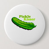 Pickle kisser ronde button 4,0 cm (Voorkant)