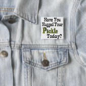 Pickle Knuffelaar Vierkante Button 5,1 Cm (In situ)