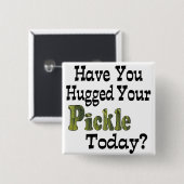 Pickle Knuffelaar Vierkante Button 5,1 Cm (Voorkant /achterkant)