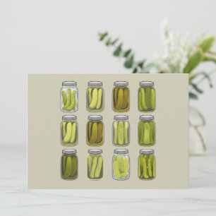 Pickle Liefhebber Vintage Ingeblikte Augurken Pot  Feestdagenkaart