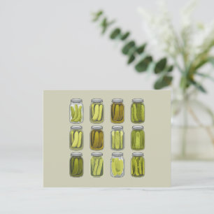 Pickle Liefhebber Vintage Ingeblikte Augurken Pot  Feestdagenkaart