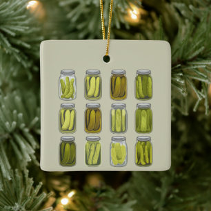 Pickle Liefhebber Vintage Ingeblikte Augurken Pot Keramisch Ornament