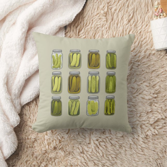 Pickle Liefhebber Vintage Ingeblikte Augurken Pot  Kussen (Deken)