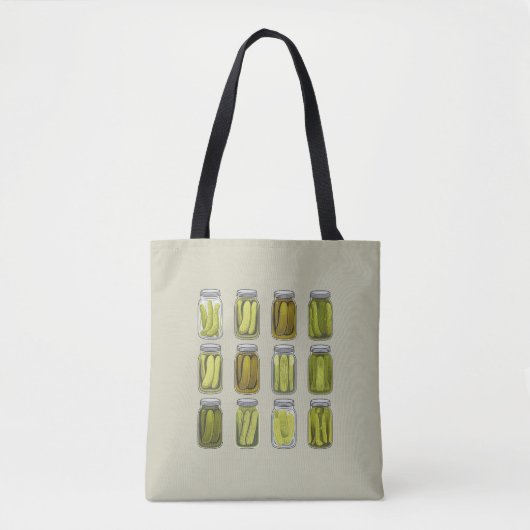 Pickle Liefhebber Vintage Ingeblikte Augurken Pot  Tote Bag (Voorkant)