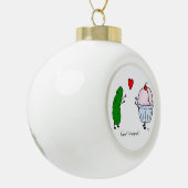 Pickle Love Ice Cream Ball Ornament (Links)