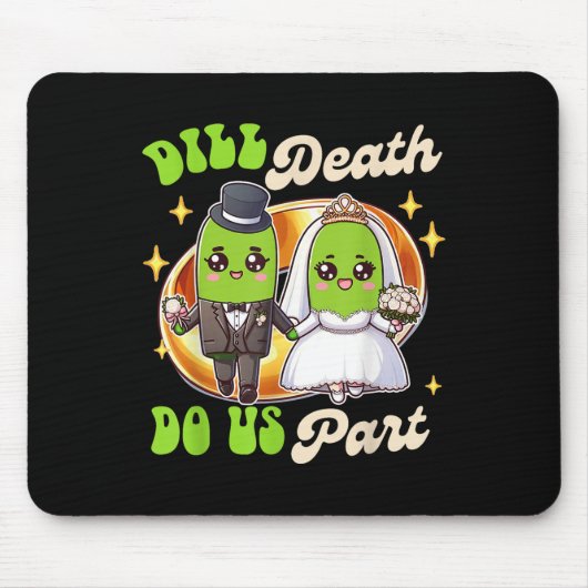 Pickle Lover Groom & Camp; bruid bruiloft Dill Dea Muismat (Voorkant)