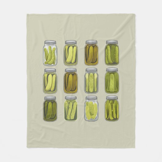 Pickle Lover  Ingeblikte Pickles Jar Christmas Fleece Deken (Voorkant)