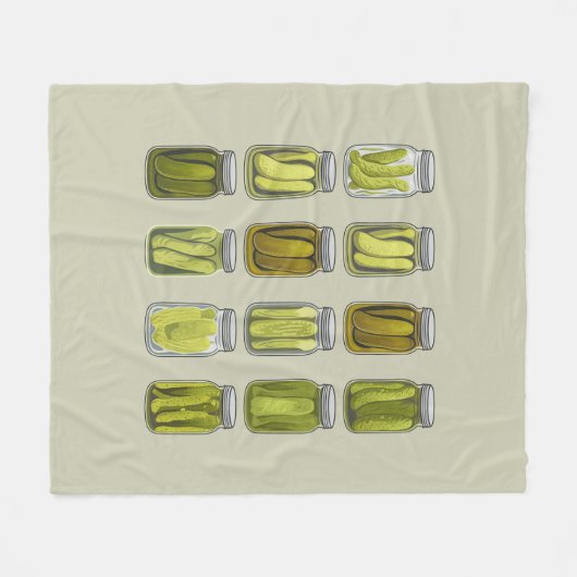 Pickle Lover  Ingeblikte Pickles Jar Christmas Fleece Deken (Voorkant (Horizontaal))