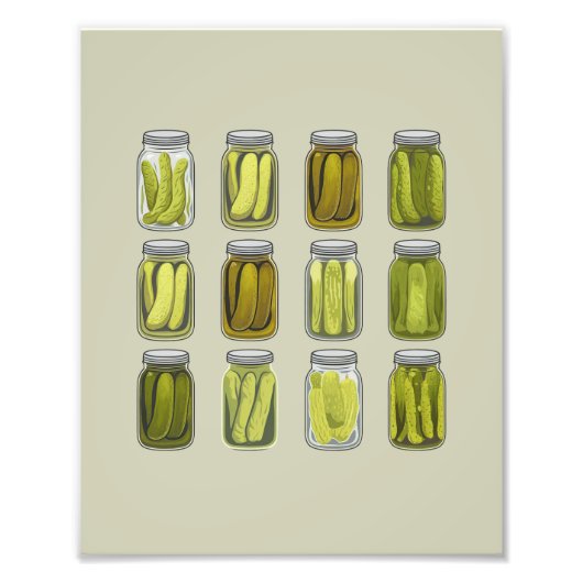 Pickle Lover  Ingeblikte Pickles Jar Christmas Foto Afdruk (Voorkant)