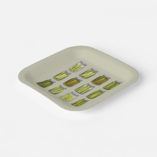 Pickle Lover Ingeblikte Pickles Jar Christmas Papieren Bordje (Gebogen)