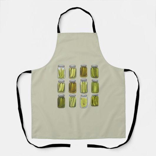 Pickle Lover  Ingeblikte Pickles Jar Christmas Schort (Voorkant)
