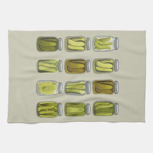 Pickle Lover  Ingeblikte Pickles Jar Christmas Theedoek (Horizontaal)