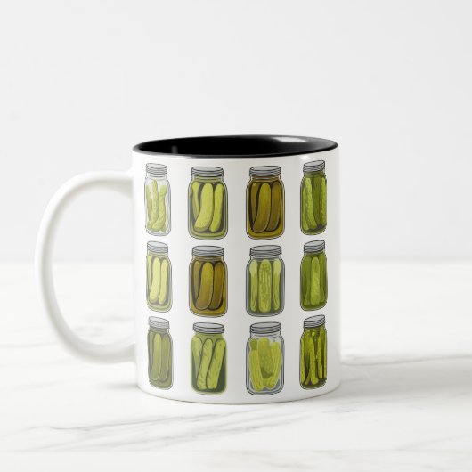 Pickle Lover  Ingeblikte Pickles Jar Christmas Tweekleurige Koffiemok (Links)