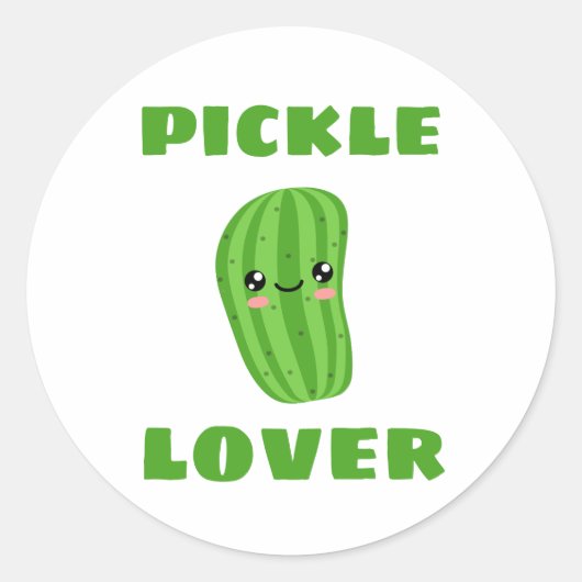 Pickle Lover Ronde Sticker (Voorkant)