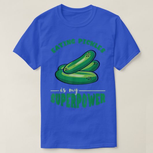 Pickle Lover Superpower Pickle Food Cucumber Veget T-shirt (Design voorkant)