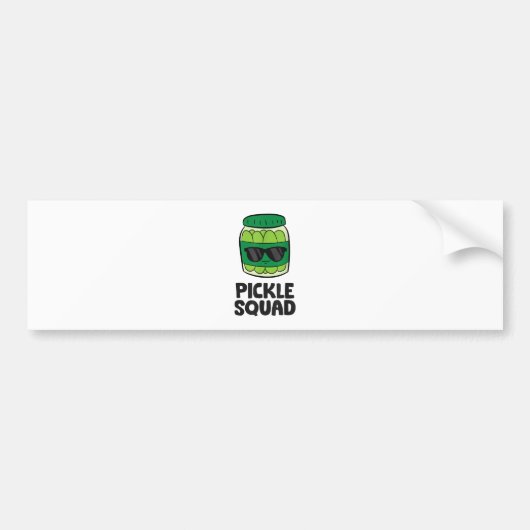 Pickle Lover Team Pickles Funny Pickle Squad Bumpersticker (Voorkant)