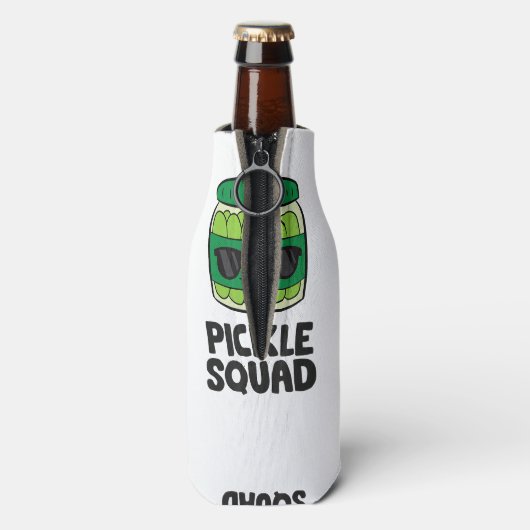 Pickle Lover Team Pickles Funny Pickle Squad Flesjeskoeler (Fles Achterkant)