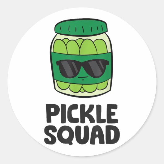Pickle Lover Team Pickles Funny Pickle Squad Ronde Sticker (Voorkant)