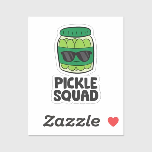Pickle Lover Team Pickles Funny Pickle Squad Sticker (Vel)