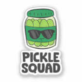 Pickle Lover Team Pickles Funny Pickle Squad Sticker (Voorkant)