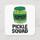 Pickle Lover Team Pickles Funny Pickle Squad Vierkante Visitekaartje (Achterkant)