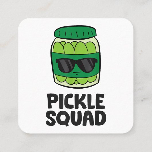 Pickle Lover Team Pickles Funny Pickle Squad Vierkante Visitekaartje (Achterkant)