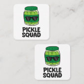 Pickle Lover Team Pickles Funny Pickle Squad Vierkante Visitekaartje (Voorkant / Achterkant)