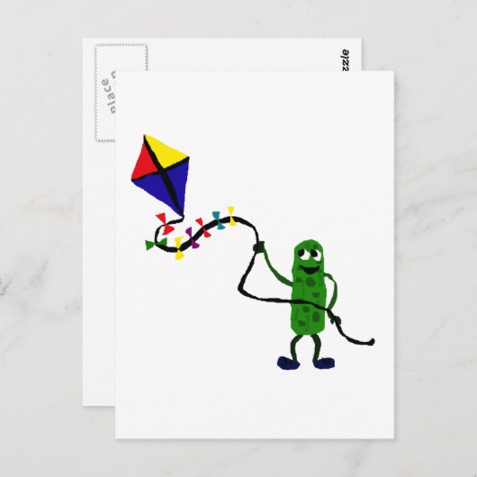 Pickle Man Flying Kite Briefkaart (Voorkant / Achterkant)