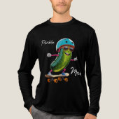 Pickle Man Skating AI Art Tri-Blend Shirt (Voorkant volledig)