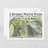 Pickle Martini Recept Briefkaart (Voorkant / Achterkant)