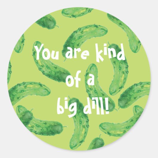 Pickle me Fancy! Ronde Sticker (Voorkant)