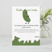 Pickle me geluk baby shower bedankkaart (Staand voorkant)