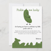 Pickle me geluk baby shower bedankkaart (Voorkant)