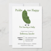 Pickle me happy Baby shower Invitation Kaart (Voorkant)