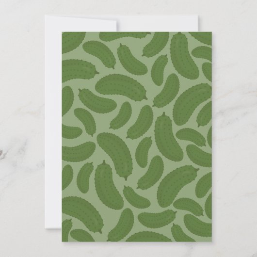 Pickle me happy Baby shower Invitation Kaart (Achterkant)