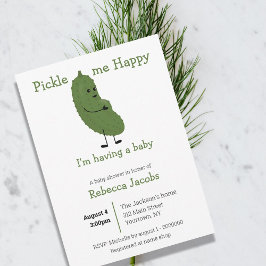 Pickle me happy Baby shower Invitation Kaart
