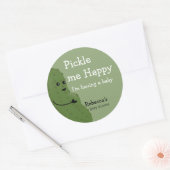 Pickle me Happy baby shower Ronde Sticker (Envelop)