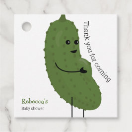 Pickle me happy baby shower thema bedankjes labels