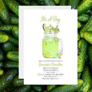 Pickle Milkshake Boy Baby shower Kaart