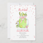 Pickle Milkshake Pink Bow Girl Baby shower Kaart (Voorkant)